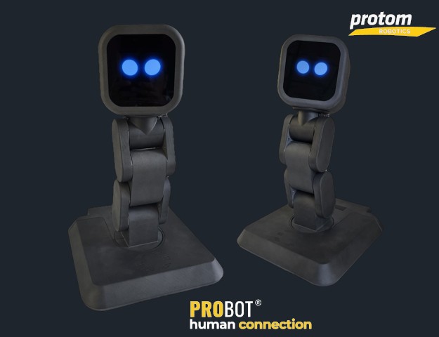 Probot®, human connection: due robot Probot nella versione scura