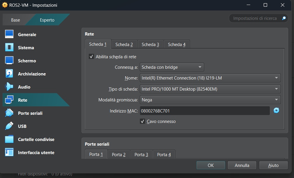 Virtual machine settings home
